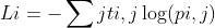 {{L}_{i}}=-\sum\nolimits_{j}{{{t}_{i,j}}\log ({{p}_{i,j}})} 